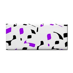 Purple, Black And White Pattern Hand Towel