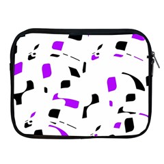 Purple, Black And White Pattern Apple Ipad 2/3/4 Zipper Cases by Valentinaart