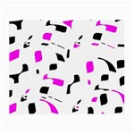 Magenta, black and white pattern Small Glasses Cloth (2-Side) Front