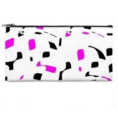 Magenta, Black And White Pattern Pencil Cases