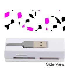 Magenta, Black And White Pattern Memory Card Reader (stick) 