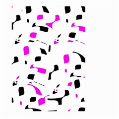 Magenta, Black And White Pattern Large Garden Flag (two Sides)