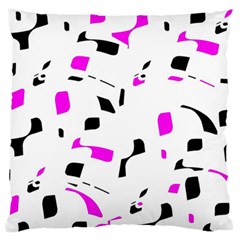 Magenta, Black And White Pattern Standard Flano Cushion Case (one Side)