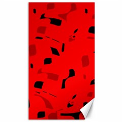 Red And Black Pattern Canvas 40  X 72  