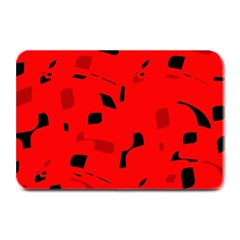 Red And Black Pattern Plate Mats