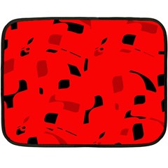 Red And Black Pattern Fleece Blanket (mini)