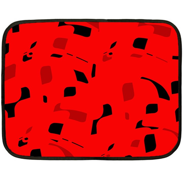 Red and black pattern Double Sided Fleece Blanket (Mini) 