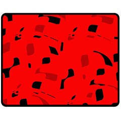 Red And Black Pattern Fleece Blanket (medium) 