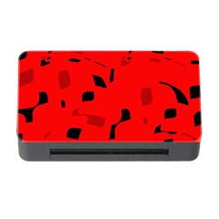 Red And Black Pattern Memory Card Reader With Cf