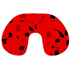 Red And Black Pattern Travel Neck Pillows