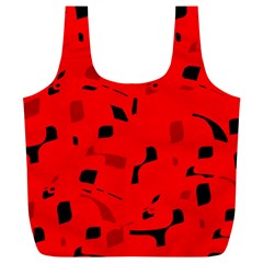 Red And Black Pattern Full Print Recycle Bags (l)  by Valentinaart