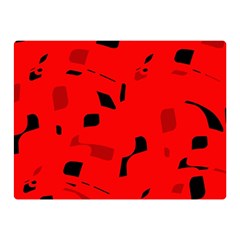 Red And Black Pattern Double Sided Flano Blanket (mini)  by Valentinaart