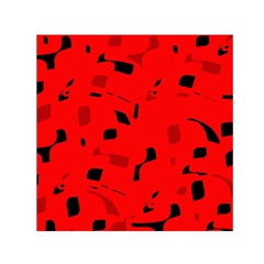 Red And Black Pattern Small Satin Scarf (square) by Valentinaart