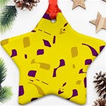 Yellow and purple pattern Star Ornament (Two Sides)  Front