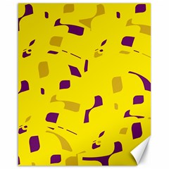 Yellow And Purple Pattern Canvas 16  X 20   by Valentinaart