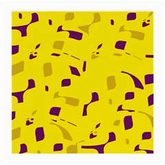 Yellow And Purple Pattern Medium Glasses Cloth