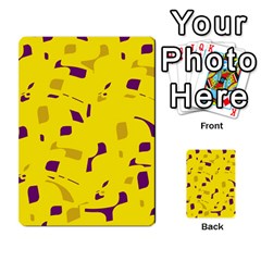 Yellow And Purple Pattern Multi-purpose Cards (rectangle) 