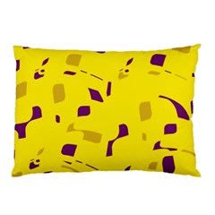 Yellow And Purple Pattern Pillow Case by Valentinaart