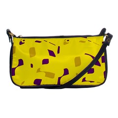 Yellow And Purple Pattern Shoulder Clutch Bags by Valentinaart