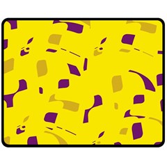 Yellow And Purple Pattern Fleece Blanket (medium) 