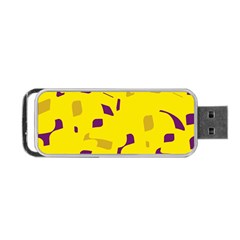 Yellow And Purple Pattern Portable Usb Flash (two Sides)