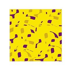 Yellow And Purple Pattern Small Satin Scarf (square) by Valentinaart