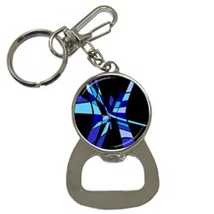 Blue Abstart Design Bottle Opener Key Chains by Valentinaart