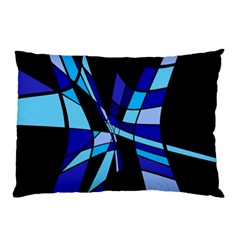 Blue Abstart Design Pillow Case by Valentinaart