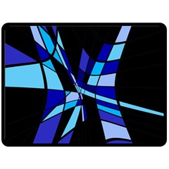 Blue Abstart Design Fleece Blanket (large) 