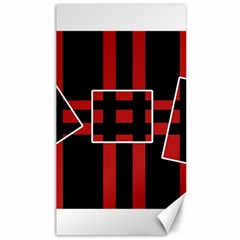 Red And Black Geometric Pattern Canvas 40  X 72  