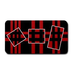 Red And Black Geometric Pattern Medium Bar Mats