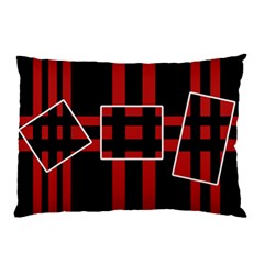 Red And Black Geometric Pattern Pillow Case