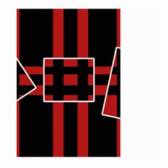 Red And Black Geometric Pattern Large Garden Flag (two Sides) by Valentinaart