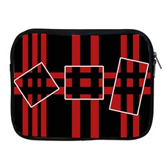 Red And Black Geometric Pattern Apple Ipad 2/3/4 Zipper Cases by Valentinaart