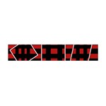 Red and black geometric pattern Flano Scarf (Mini) Back