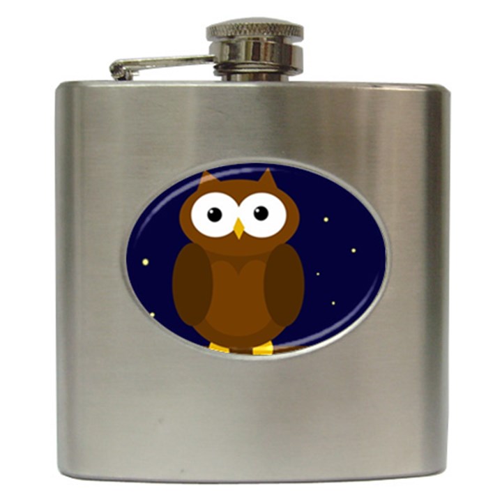 Cute owl Hip Flask (6 oz)