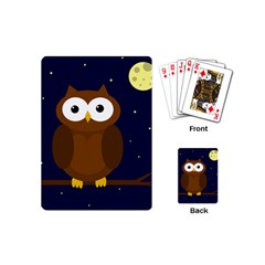 Cute Owl Playing Cards (mini)  by Valentinaart