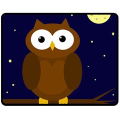 Cute owl Double Sided Fleece Blanket (Medium) 