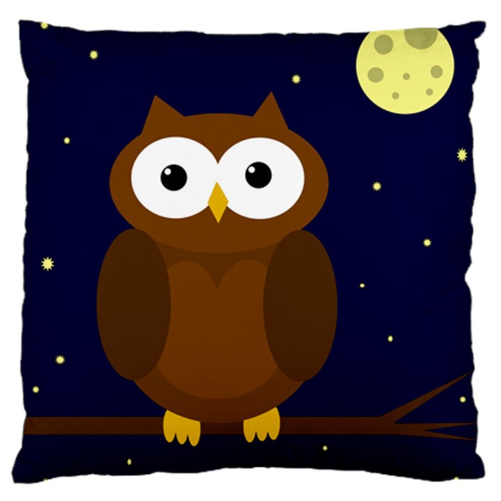 Cute owl Large Flano Cushion Case (One Side)