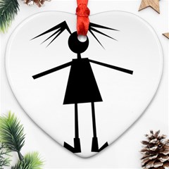 Teenage Girl Ornament (heart)  by Valentinaart