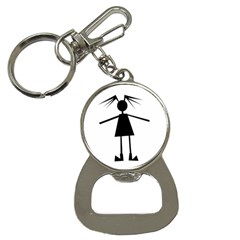 Teenage Girl Bottle Opener Key Chains by Valentinaart