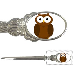 Cute Transparent Brown Owl Letter Openers by Valentinaart