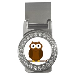 Cute Transparent Brown Owl Money Clips (cz)  by Valentinaart