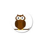 Cute transparent brown owl Golf Ball Marker Front