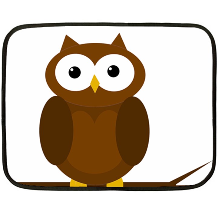 Cute transparent brown owl Double Sided Fleece Blanket (Mini) 