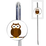 Cute transparent brown owl Book Mark Front