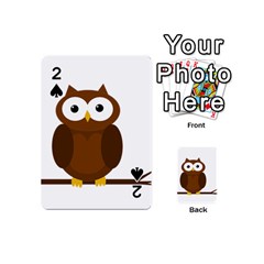 Cute Transparent Brown Owl Playing Cards 54 (mini)  by Valentinaart