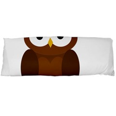 Cute Transparent Brown Owl Body Pillow Case (dakimakura) by Valentinaart