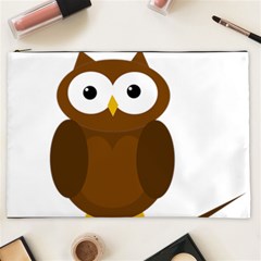 Cute Transparent Brown Owl Cosmetic Bag (xxl)  by Valentinaart