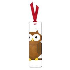 Cute Transparent Brown Owl Small Book Marks by Valentinaart